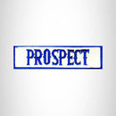 PROSPECT Blue on White Small Patch Iron on for Biker Jacket Vest SB445 - STURGIS MIDWEST INC.