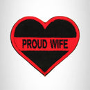 PROUD WIFE WITH HEART SHAPE Iron on Small Patch for Biker Vest SB909 - STURGIS MIDWEST INC.