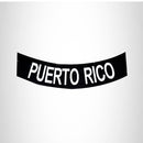 PUERTO RICO White on Black Bottom Rocker Patch for Vest Jacket BR405 - STURGIS MIDWEST INC.