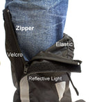 Rain Boot Covers for Motorcycle Black Reflective Nylon Waterproof Shoe Guard - STURGIS MIDWEST INC.