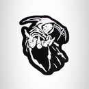 Reaper White on Black Iron on Small Patch for Motorcycle Biker Vest SB1020 - STURGIS MIDWEST INC.
