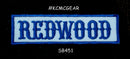 REDWOOD Blue on White Small Patch Iron on for Biker Jacket Vest SB451 - STURGIS MIDWEST INC.