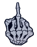 REFLECTIVE BONE HAND Finger Flipping Reflective Back Center Patch for Vest Jacket - STURGIS MIDWEST INC.