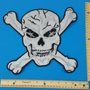 Reflective Center Patch Large Skull Cross Bones Back patch for Vest Jacket New - STURGIS MIDWEST INC.