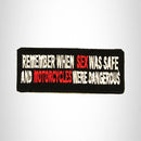 REMEMBER WHEN SEX WAS SAFE Small Patch Iron on for Biker Vest SB717 - STURGIS MIDWEST INC.