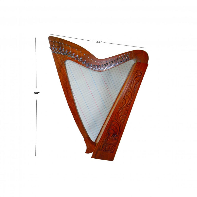 Musical Instruments 27 Strings Lever Harp Celtic Irish Style Carrying Bag Strings and Tuner