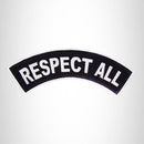 RESPECT ALL White on Black Top Rocker Patch for Motorcycle Jacket Vest - STURGIS MIDWEST INC.