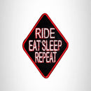 Ride Eat Sleep Repeat Small Patch for Vest Jacket SB542 - STURGIS MIDWEST INC.