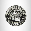 RIDE FOREVER SKULL Iron on Small Patch for Biker Vest SB881 - STURGIS MIDWEST INC.
