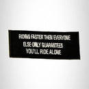 Riding Faster than Everyone Else Iron on Small Patch for Biker Vest SB956 - STURGIS MIDWEST INC.