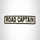 ROAD CAPTAIN Black on White Small Patch Iron on for Biker Vest SB687 - STURGIS MIDWEST INC.