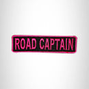 ROAD CAPTAIN Pink on Black Small Patch Iron on for Vest Jacket SB596 - STURGIS MIDWEST INC.