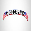 Road Captain Red White Blue on Black Top Rocker Patch for Biker Vest Jacket TR335 - STURGIS MIDWEST INC.