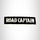 Road Captain White on Black Bold Small Patch Iron on for Biker Vest SB750 - STURGIS MIDWEST INC.