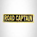 ROAD CAPTAIN YELLOW ON BLACK Small Patch Iron on for Vest Jacket SB599 - STURGIS MIDWEST INC.
