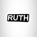 RUTH Black and White Name Tag Iron on Patch for Biker Vest and Jacket NB315 - STURGIS MIDWEST INC.