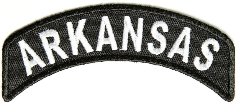 Arkansas Rocker Patch Small Embroidered Motorcycle NEW Biker Vest Patch-STURGIS MIDWEST INC.