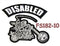 Disabled Grim Reaper writing motorcycle Iron on Patch for Biker Vest FS182-10-STURGIS MIDWEST INC.