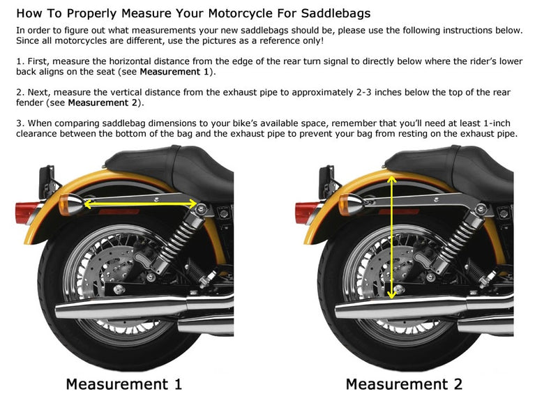 MOTORCYCLE Saddlebags SET Zip off Closure on Lid Single Strap 2 Outside Pockets SAD102-STURGIS MIDWEST INC.