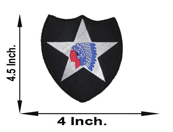 2ND INFANTRY INSIGNIA Small Patch for Vest jacket SB541-STURGIS MIDWEST INC.
