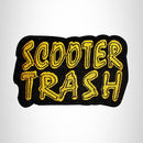 SCOOTER TRASH Small Patch Iron on for Vest Jacket SB659 - STURGIS MIDWEST INC.