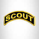 Scout Yellow on Black Small Patch Iron on for Biker Vest SB743 - STURGIS MIDWEST INC.