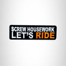 Screw House Work Let's Ride Small Patch Iron on for Vest Jacket SB527 - STURGIS MIDWEST INC.