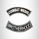 COMBAT WOUNDED BROTHERHOOD 2 Patches Set Sew on for Vest Jacket