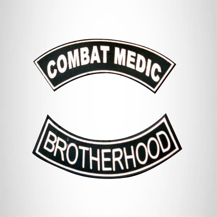 COMBAT WOUNDED BROTHERHOOD 2 Patches Set Sew on for Vest Jacket
