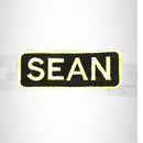 Sean White on Black Iron on Name Tag Patch for Biker Vest NB256 - STURGIS MIDWEST INC.