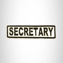 SECRETARY Black on White Small Patch Iron on for Biker Vest SB681 - STURGIS MIDWEST INC.