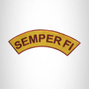 SEMPER FI Brown on Gold Boarder Top Rocker Patch for Biker Vest Jacket TR378 - STURGIS MIDWEST INC.