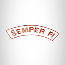 Semper Fi Copper on White Top Rocker Patch for Biker Vest Jacket TR373 - STURGIS MIDWEST INC.