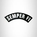 SEMPER FI White on Black Top Rocker Patch for Biker Vest Jacket TR286 - STURGIS MIDWEST INC.