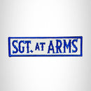 SGT. AT ARMS Blue on White Small Patch Iron on for Biker Jacket Vest SB446 - STURGIS MIDWEST INC.