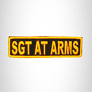 SGT AT ARMS Orange on Black Small Patch Iron on for Biker Vest SB697 - STURGIS MIDWEST INC.