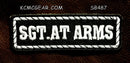 SGT AT ARMS White on Black Small Patch Iron onn for Vest jacket SB487 - STURGIS MIDWEST INC.
