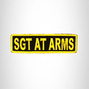 SGT AT ARMS Yellow on Black Small Patch Iron on for Biker Vest SB698 - STURGIS MIDWEST INC.
