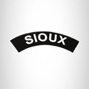 SIOUX White on Black Top Rocker Patch for Biker Vest Jacket TR327 - STURGIS MIDWEST INC.