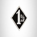Small Patch 1 % White and Black Iron on for Biker Vest SB879 - STURGIS MIDWEST INC.