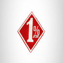 Small Patch 1 % White and Red Iron on for Biker Vest SB876 - STURGIS MIDWEST INC.