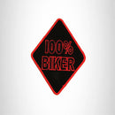 Small Patch 100% BIKER Red on Black Iron on for Biker Vest SB722 - STURGIS MIDWEST INC.