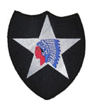 Small Patch 2nd Infantry Insignia Iron on for Vest Jacket SB541 - STURGIS MIDWEST INC.