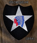 Small Patch 2nd Infantry Insignia Iron on for Vest Jacket SB541 - STURGIS MIDWEST INC.