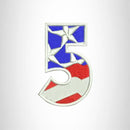 Small Patch 5 Numeric Symbol of US Flag Iron on for Biker Vest - STURGIS MIDWEST INC.