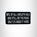 Small Patch 98% of all Harleys Iron on for Vest Jacket SB569 - STURGIS MIDWEST INC.
