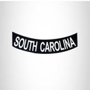 SOUTH CAROLINA White on Black Bottom Rocker Patch for Vest Jacket BR409 - STURGIS MIDWEST INC.