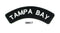 Tampa Bay White on Black Small Rocker Iron on Patches for Biker Vest and Jacket-STURGIS MIDWEST INC.