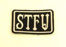 STFU White on Black Iron on Small Patch for Biker Vest SB845 - STURGIS MIDWEST INC.