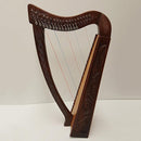 Tall Celtic Irish Rose Harp 22 Strings Lever Solid Wood with hand Engraved Styles - STURGIS MIDWEST INC.